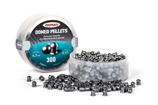 Пули "Люман Domed pellets",4,5мм, 0,57г, круглогол., 300шт (КВ)