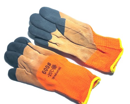 Перчатки оранжевые облив коричн-черный  #600 -20С"(10пар)
