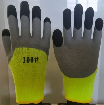 Перчатки серые облив бирюза -30 (10пар)