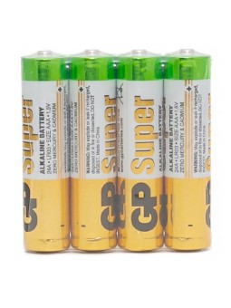 Батарейка GP Super 1.5vAAA (микропальчик) комплект 4шт 1/24