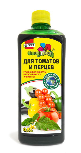 ФлорГумат "Для томатов, перцев, баклажанов" 0,5л (12шт)
