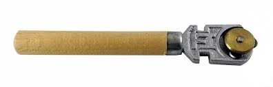 Стеклорез с деревянной ручкой латунь (ЕЛ)